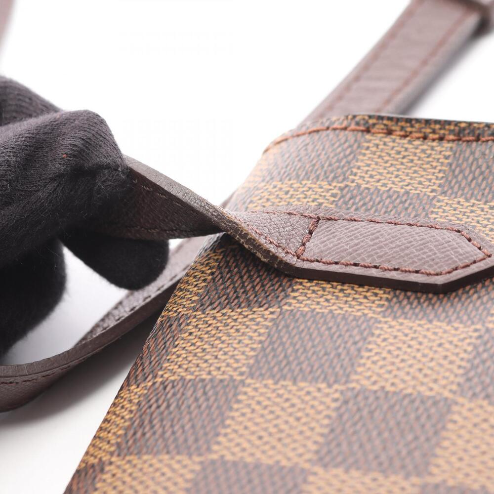 Louis Vuitton Brown Brown Leather Damier Bag Pimlico Canvas Shoulder Ebene - Picture 7 of 8